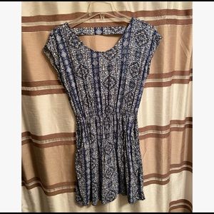 Blue sleeveless dress